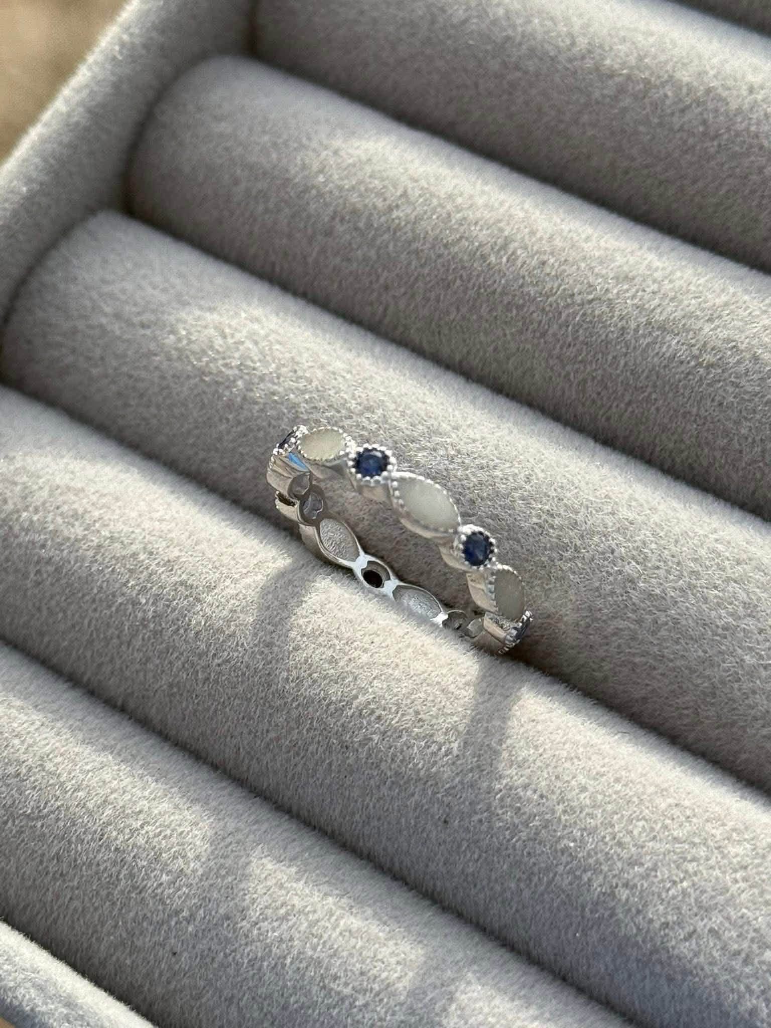 Birthstone Keepsake Ring 925 Silver