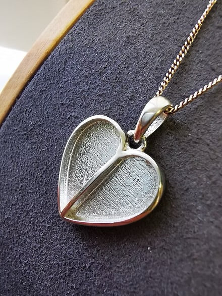 Silver Split Heart Necklace