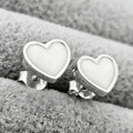 Heart Stud Earrings Stainless Steel