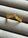 CLEARANCE | Gold Tiara Shaped Rose Quartz Stones