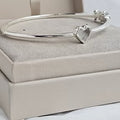 Silver Heart Bangle