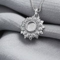 Silver Sunflower Necklace