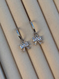 Bling Bow Huggies | 925 Sterling Silver Earrings
