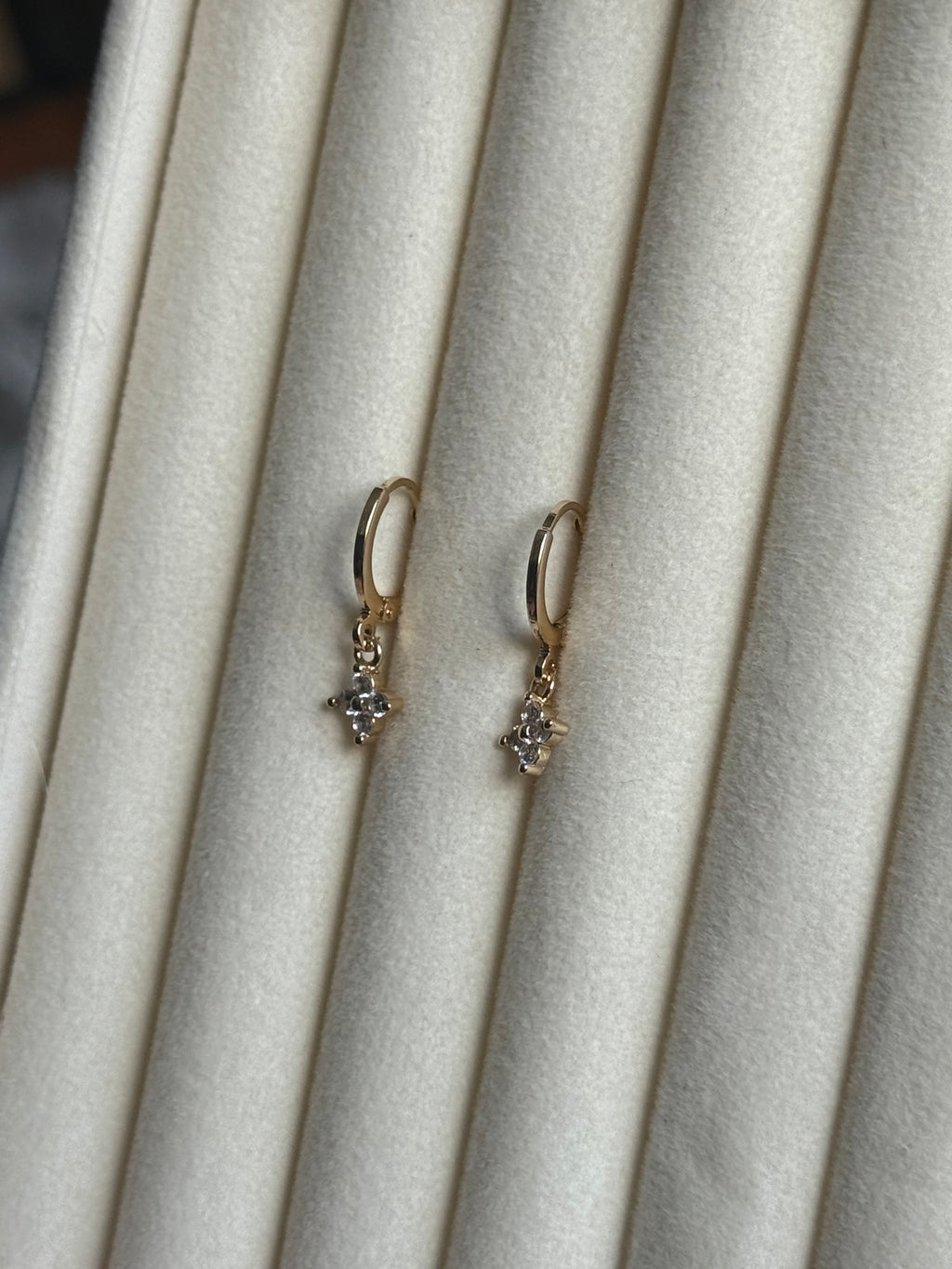 Golden Clove Huggies | 925 Sterling Silver