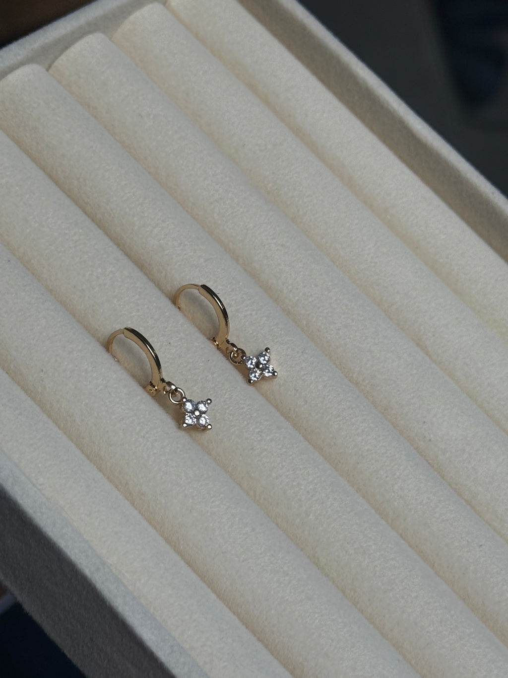 Golden Clove Huggies | 925 Sterling Silver