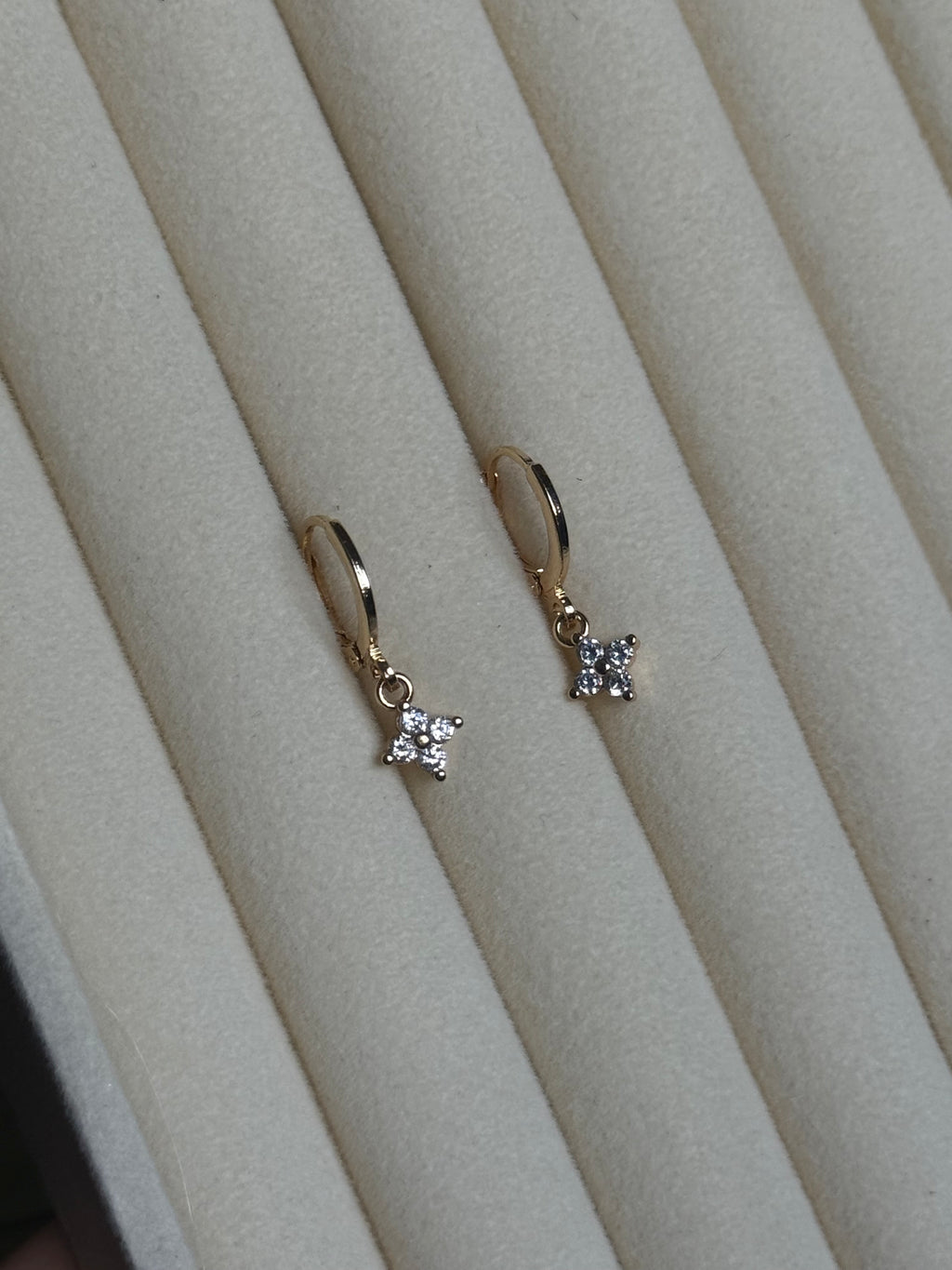 Golden Clove Huggies | 925 Sterling Silver