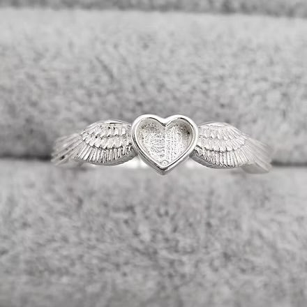 Silver Angel Wing Ring