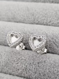 Bling Heart Stud Earrings