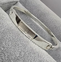 Unisex Solid Bar Keepsake Bangel 925 Silver