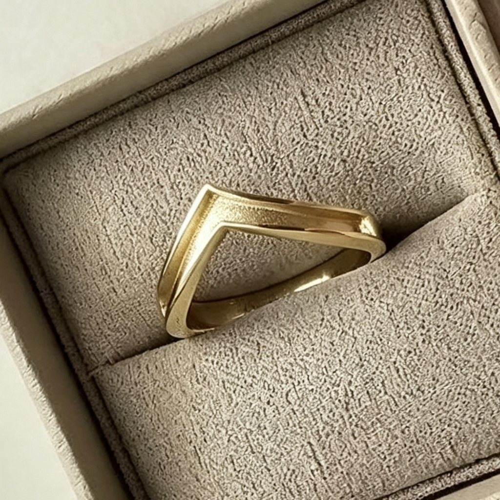 9CT Gold Wishbone Ring