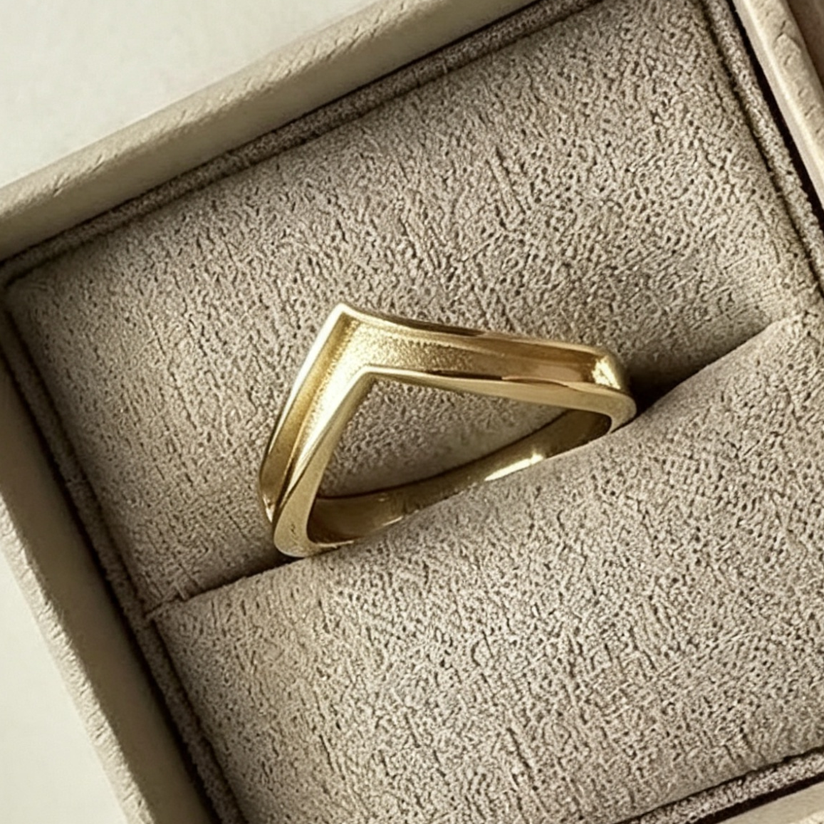 9CT Gold Wishbone Ring