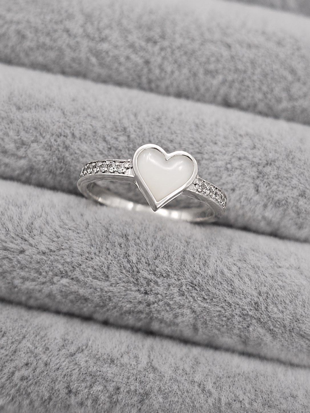 Ella Heart CZ Ring 925 Silver