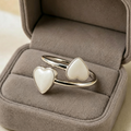 Adjustable Double Heart Ring
