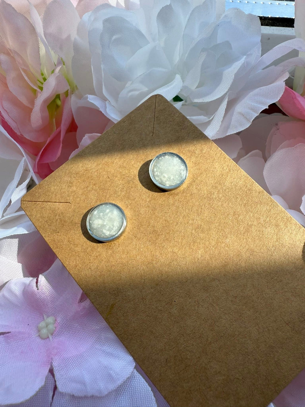 Round Keepsake Stud Earrings