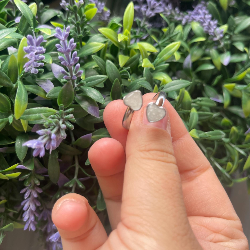 Stainless Steel Double Heart Keepsake Ring